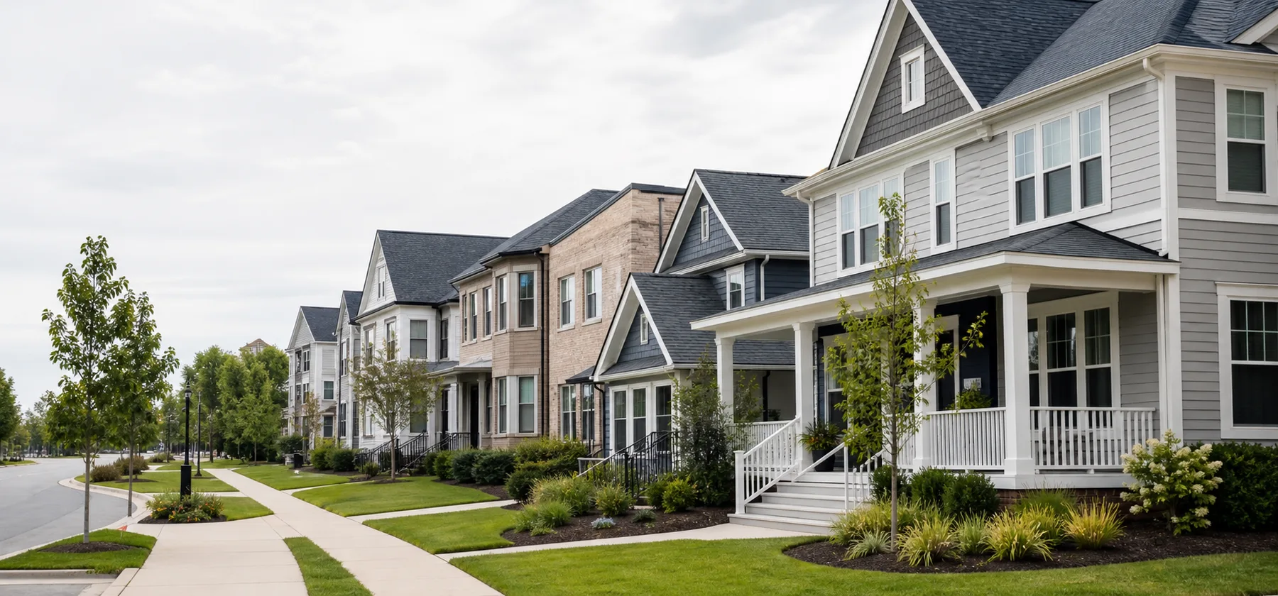 A well-maintained residential neighborhood